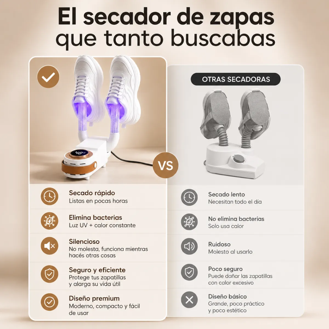 FreshDry comparado con otras secadoras de calzado